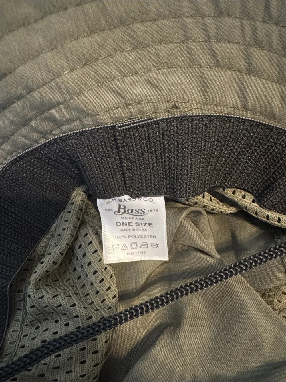 G.H. Bass & Co. Olive and Brown Wide-Brim Outdoor Hat